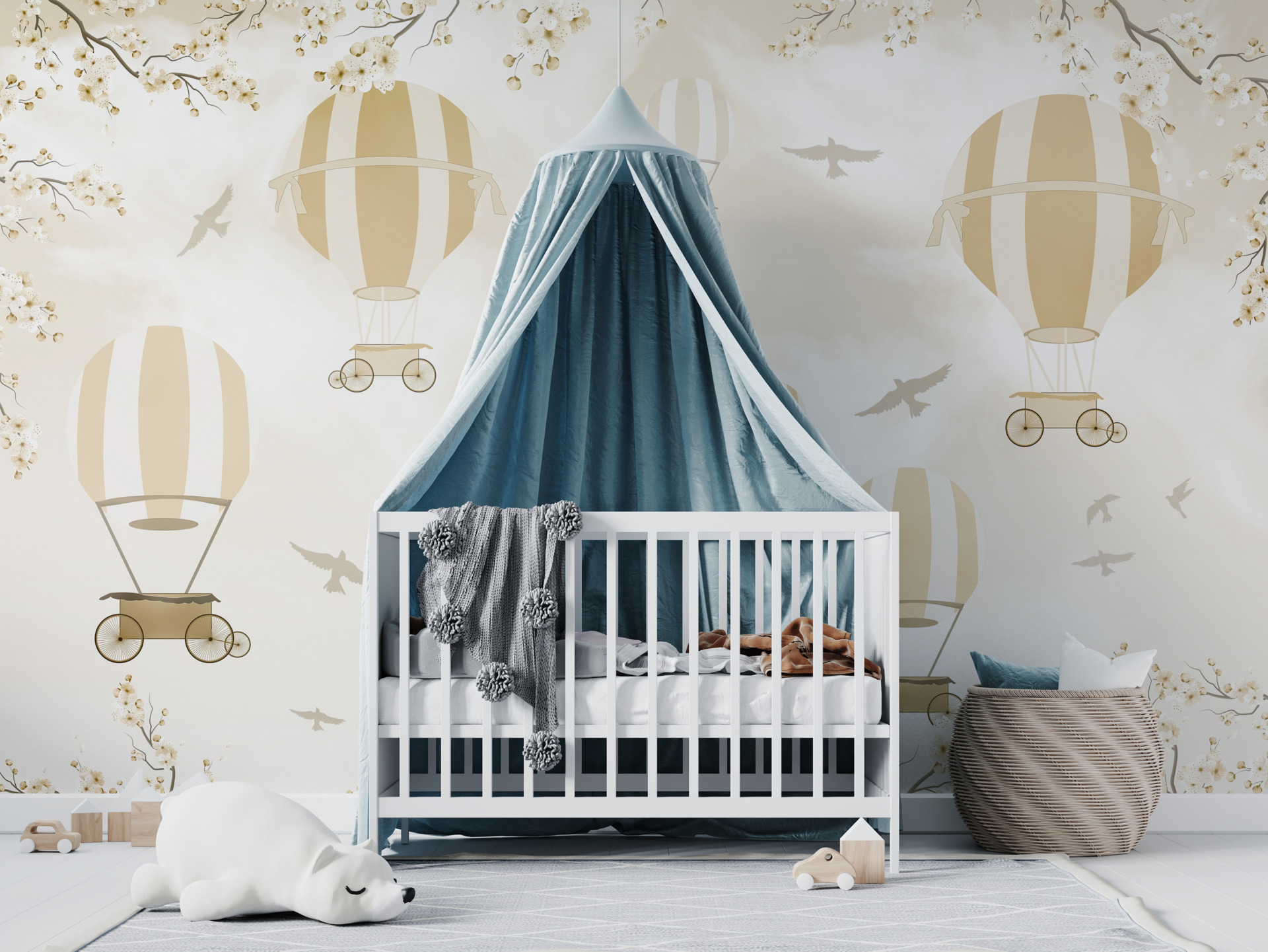 Foto murale Fluturim në Lulet e Qershisë