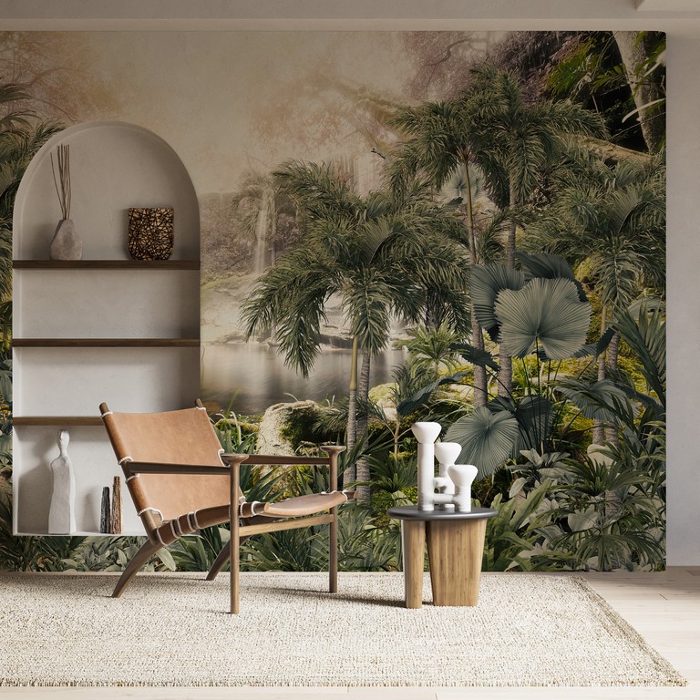 Foto murale Ujëvarë Magjike në Xhunglën Tropikale