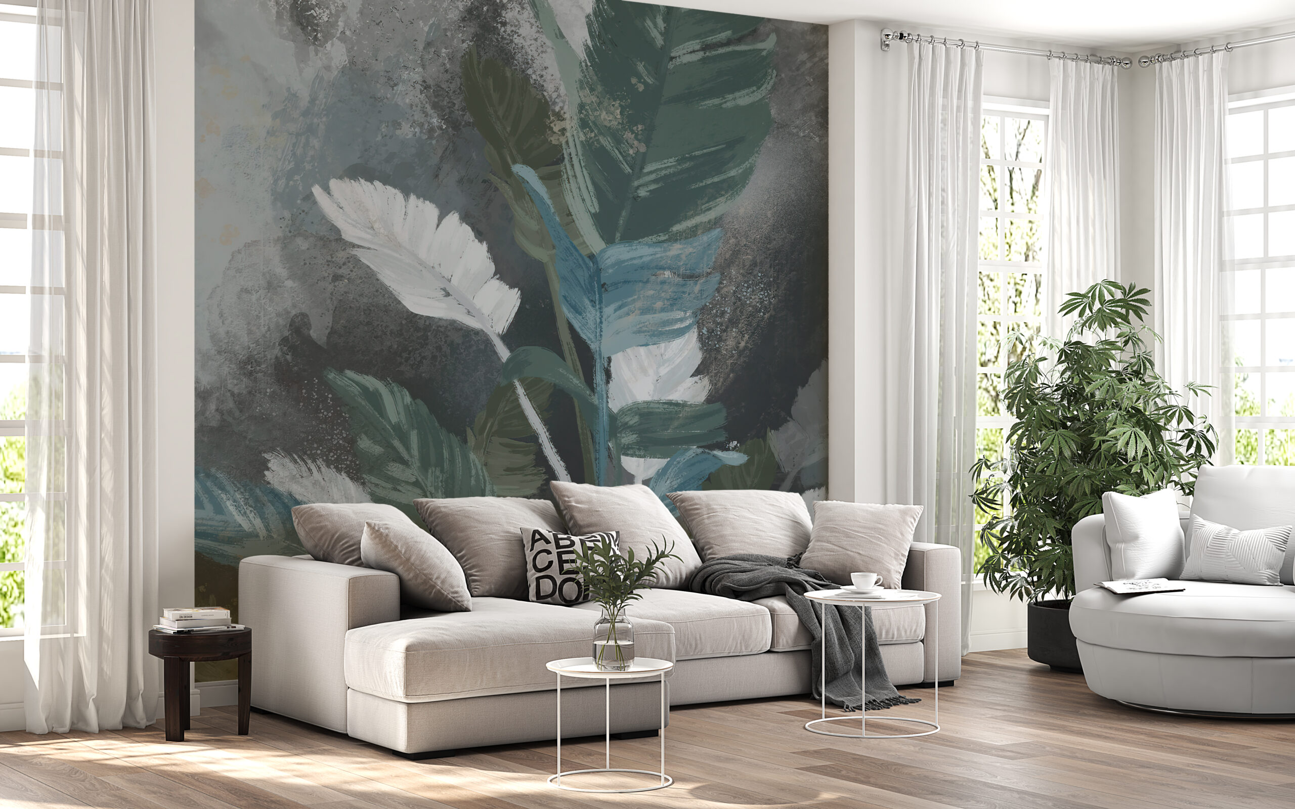 Foto murale Gjethe të pikturuara