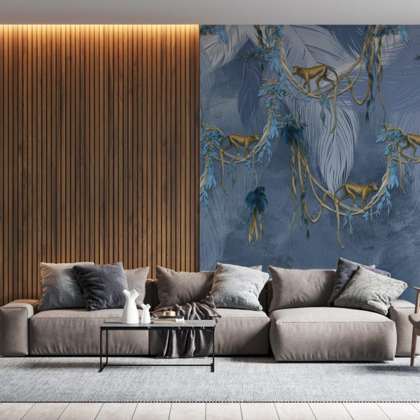 Foto murale Majmunët në blu