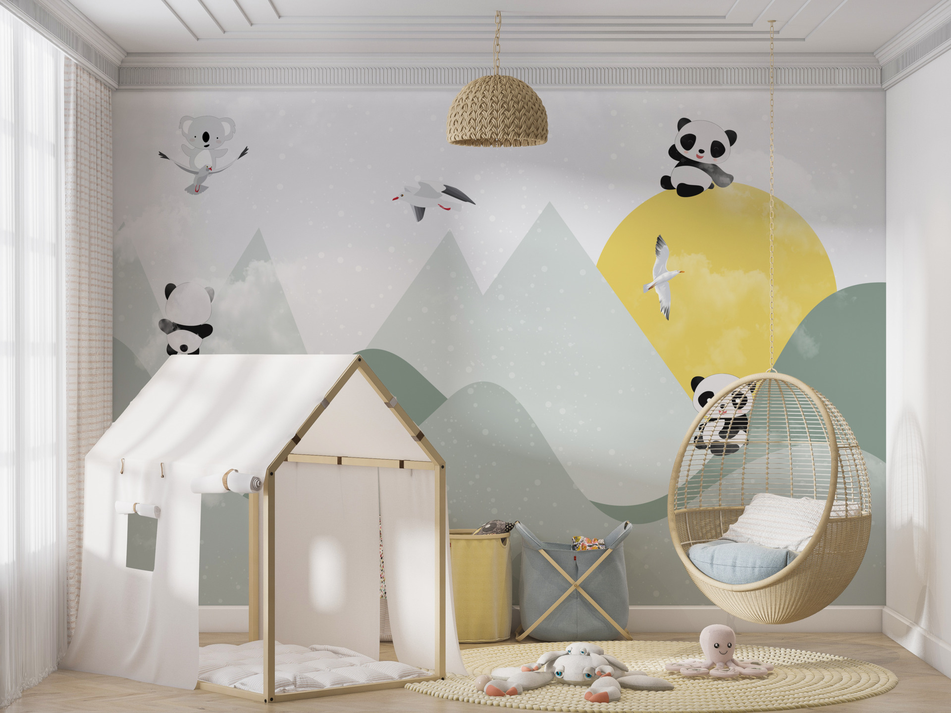 Foto murale Arusha pelushi në male për fëmijë