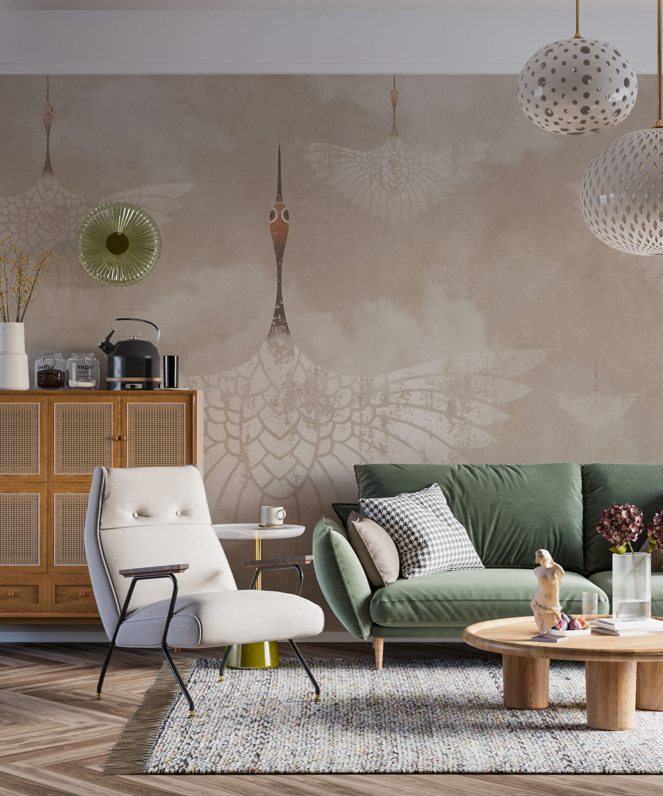 Foto murale Motivi i Zogjve Fluturues