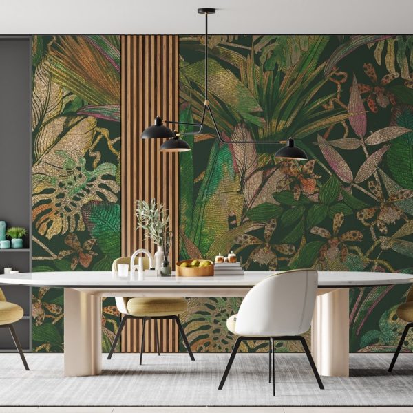 Foto murale Mozaik me gjethe ekzotike