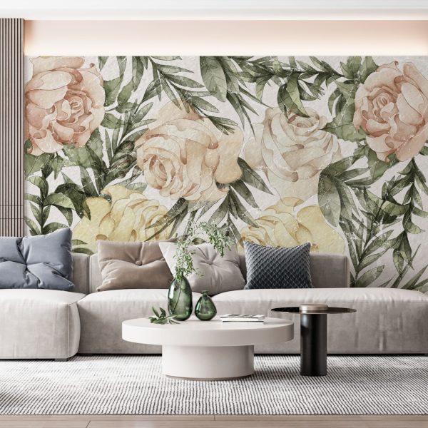 Foto murale Trëndafila të pikturuar