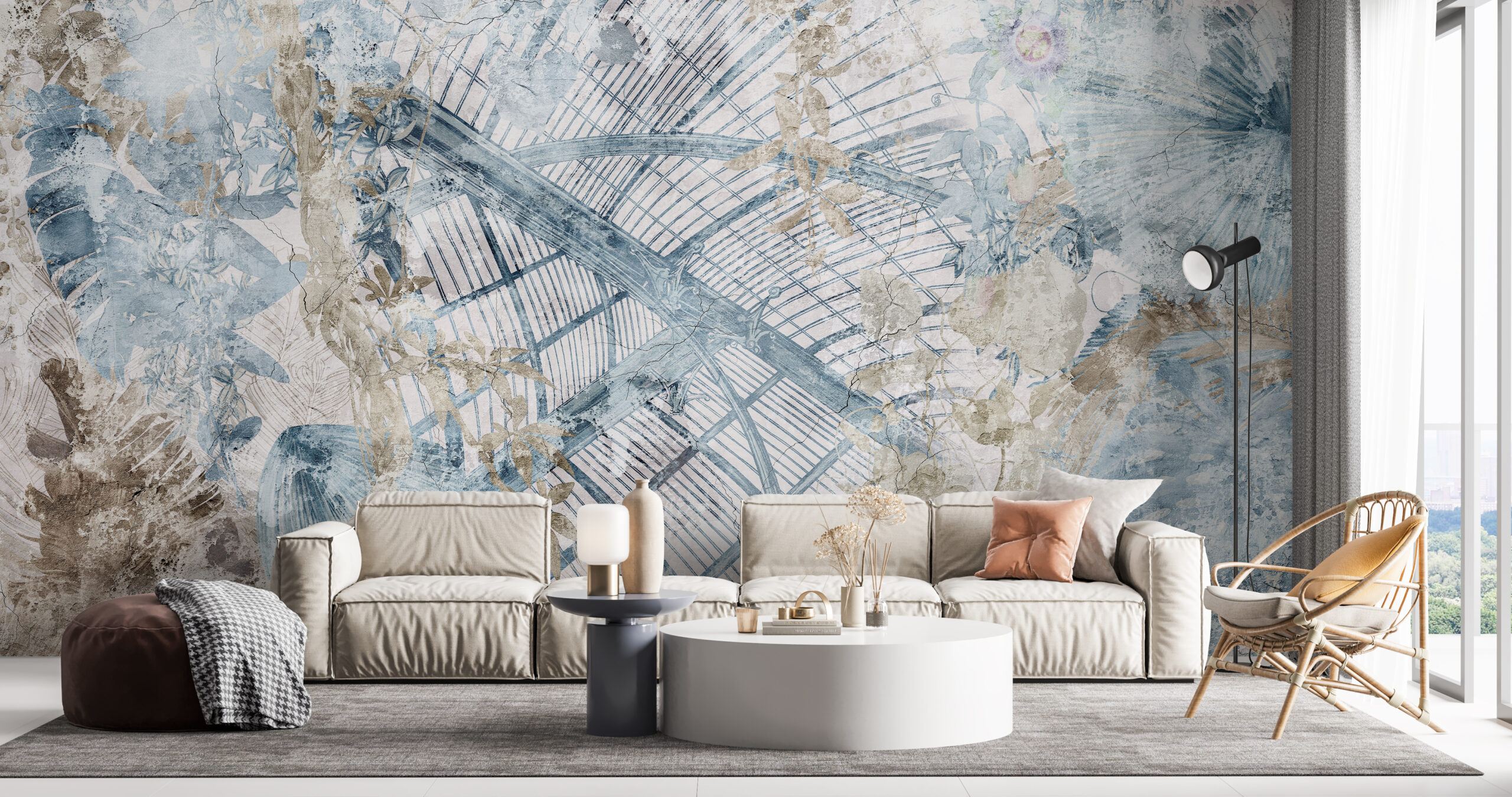 Foto murale Ndërthurje blu