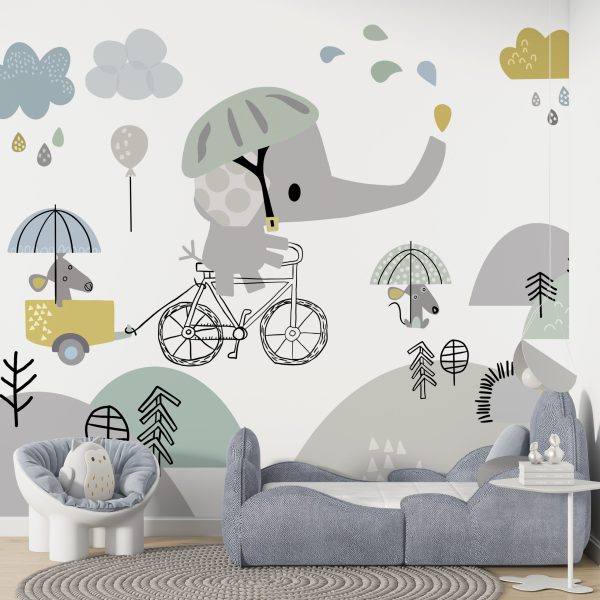 Foto murale Elefanti Blu