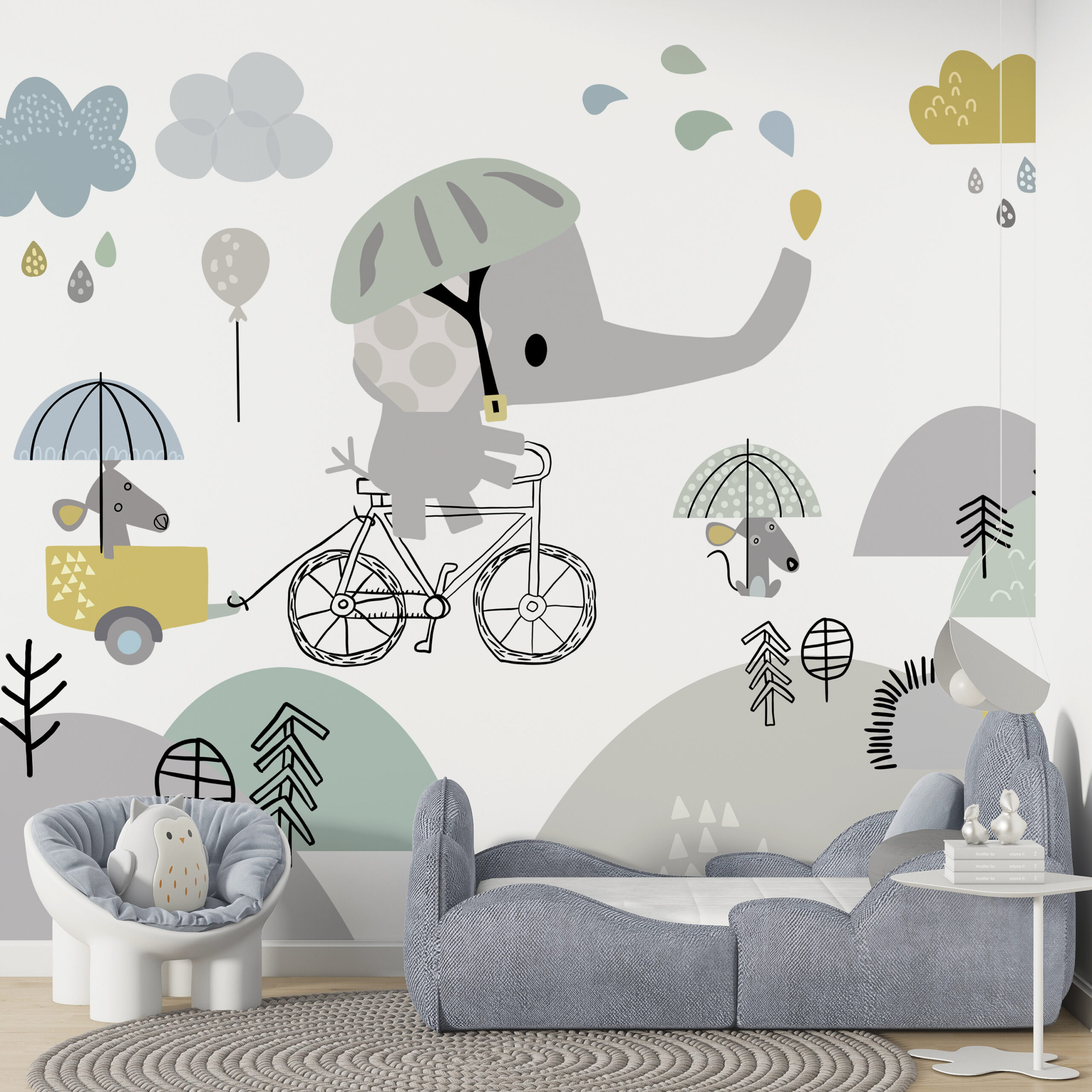 Foto murale Elefanti Blu