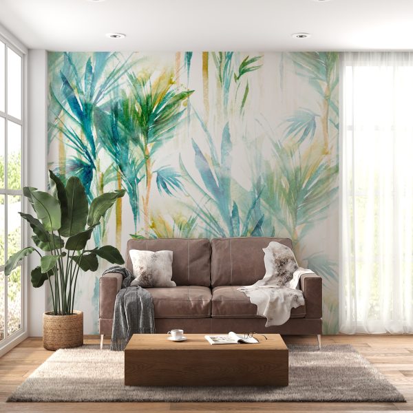 Foto murale Gjethe të gjata blu