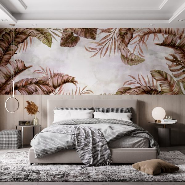 Foto murale Qielli në gjethe kafe