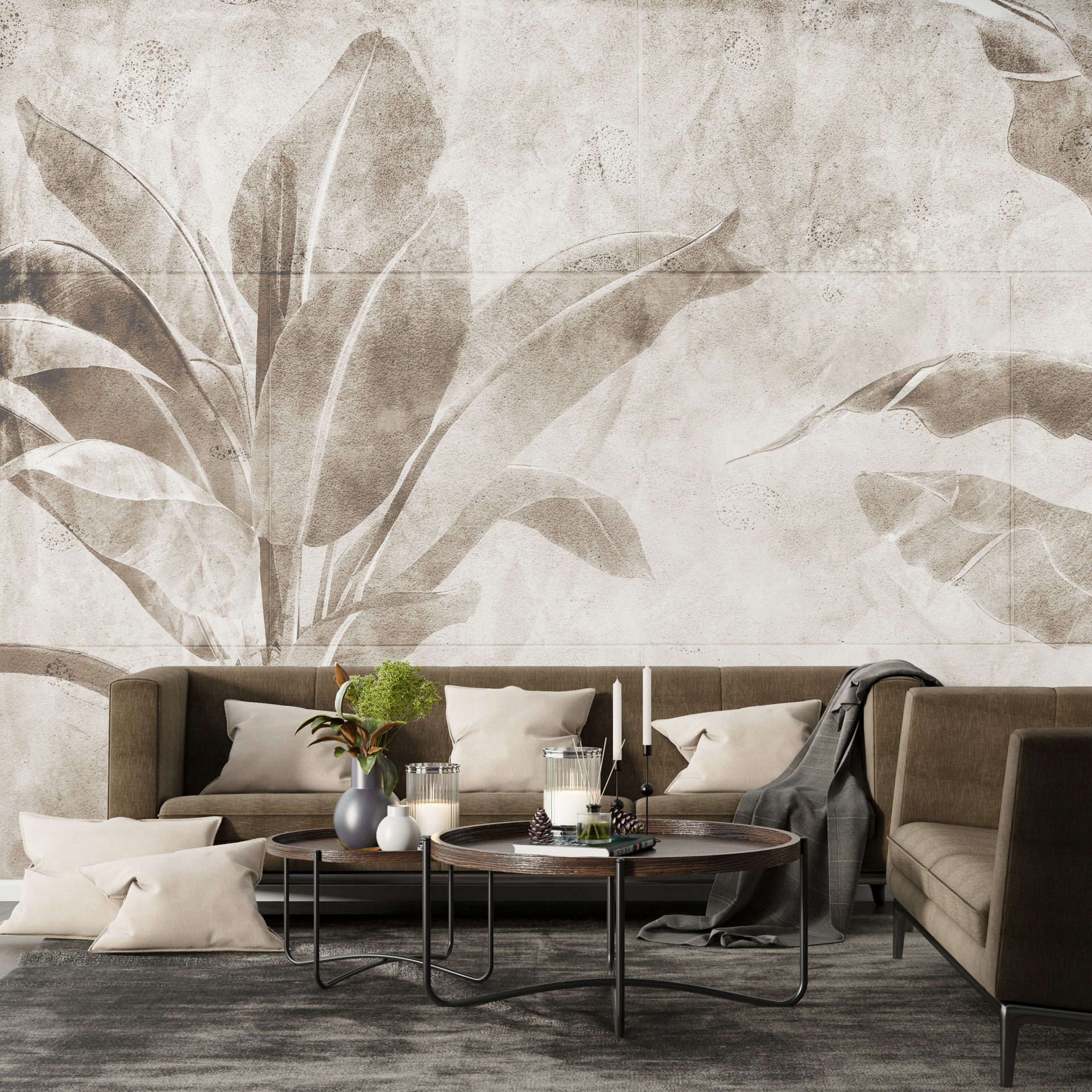 Foto murale Palma të turbullta