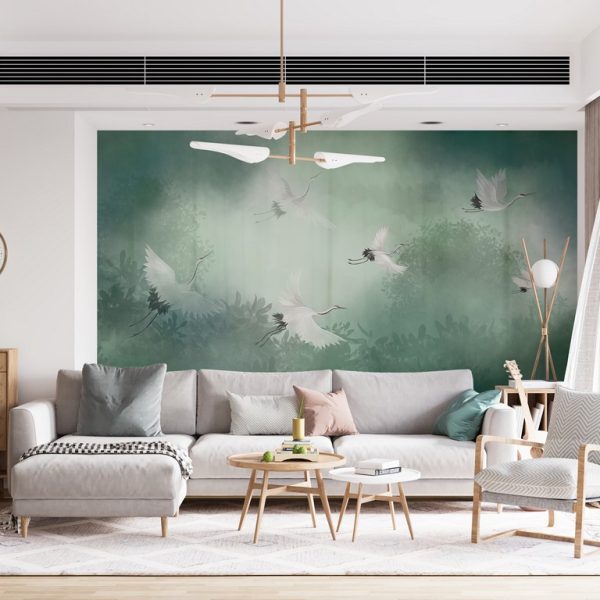 Foto murale Vinça që fluturojnë larg në mjegull