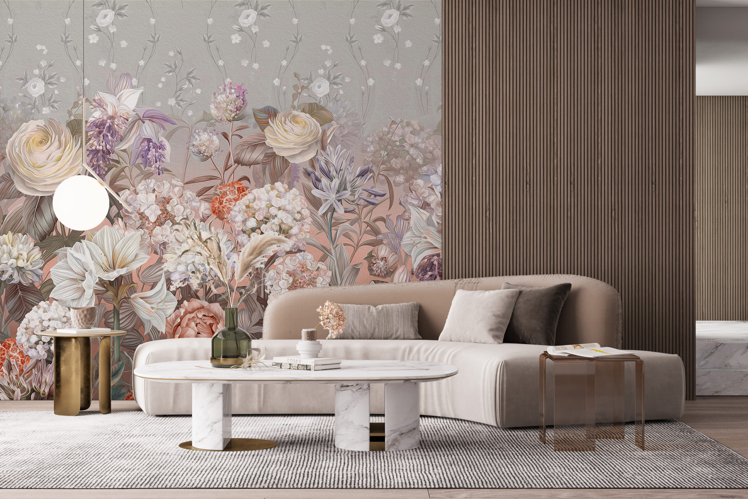 Foto murale Një Kopsht Plot Lule