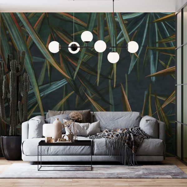 Foto murale Gjethe të gjelbra të mprehta