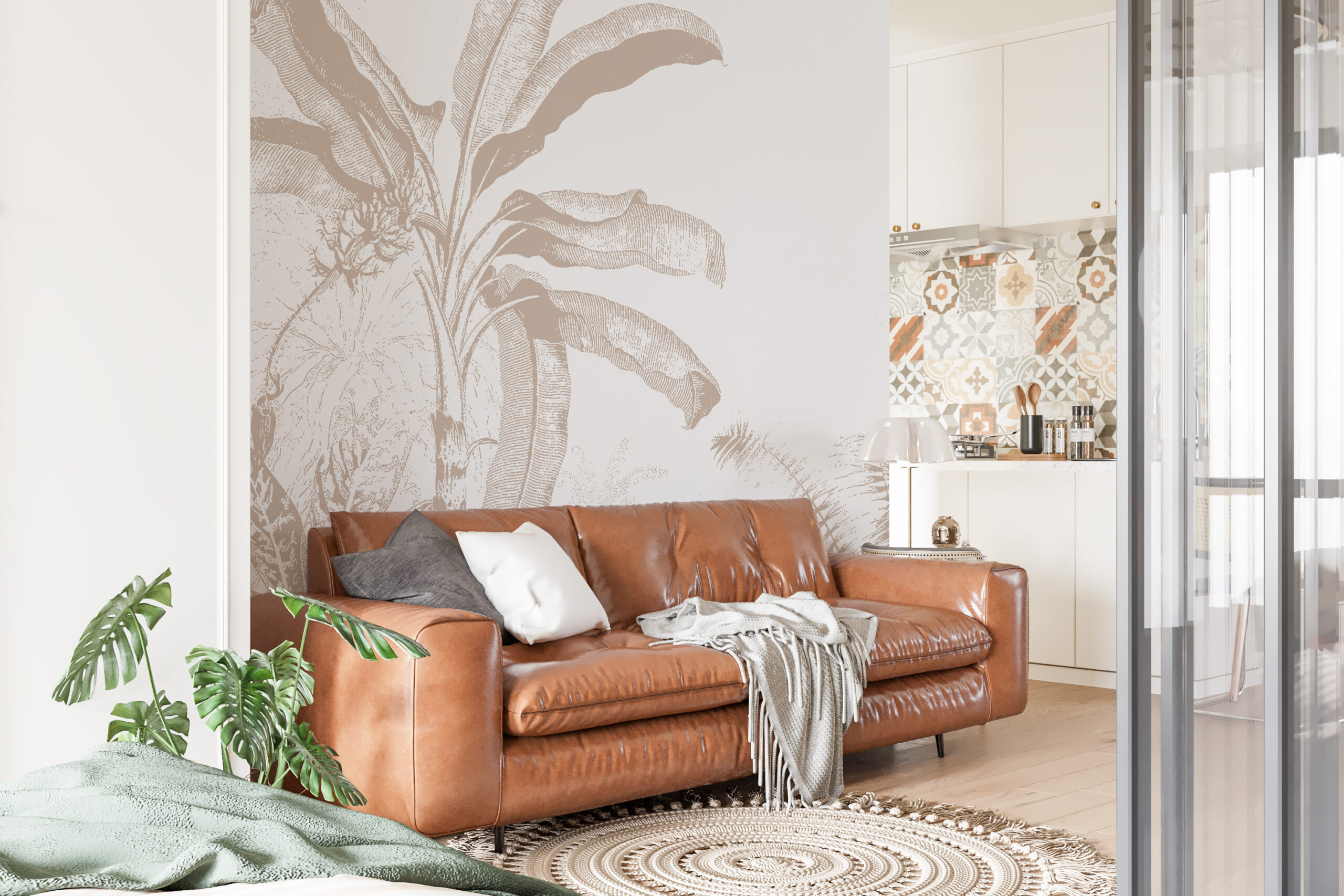 Foto murale Palmë në sfond të bardhë