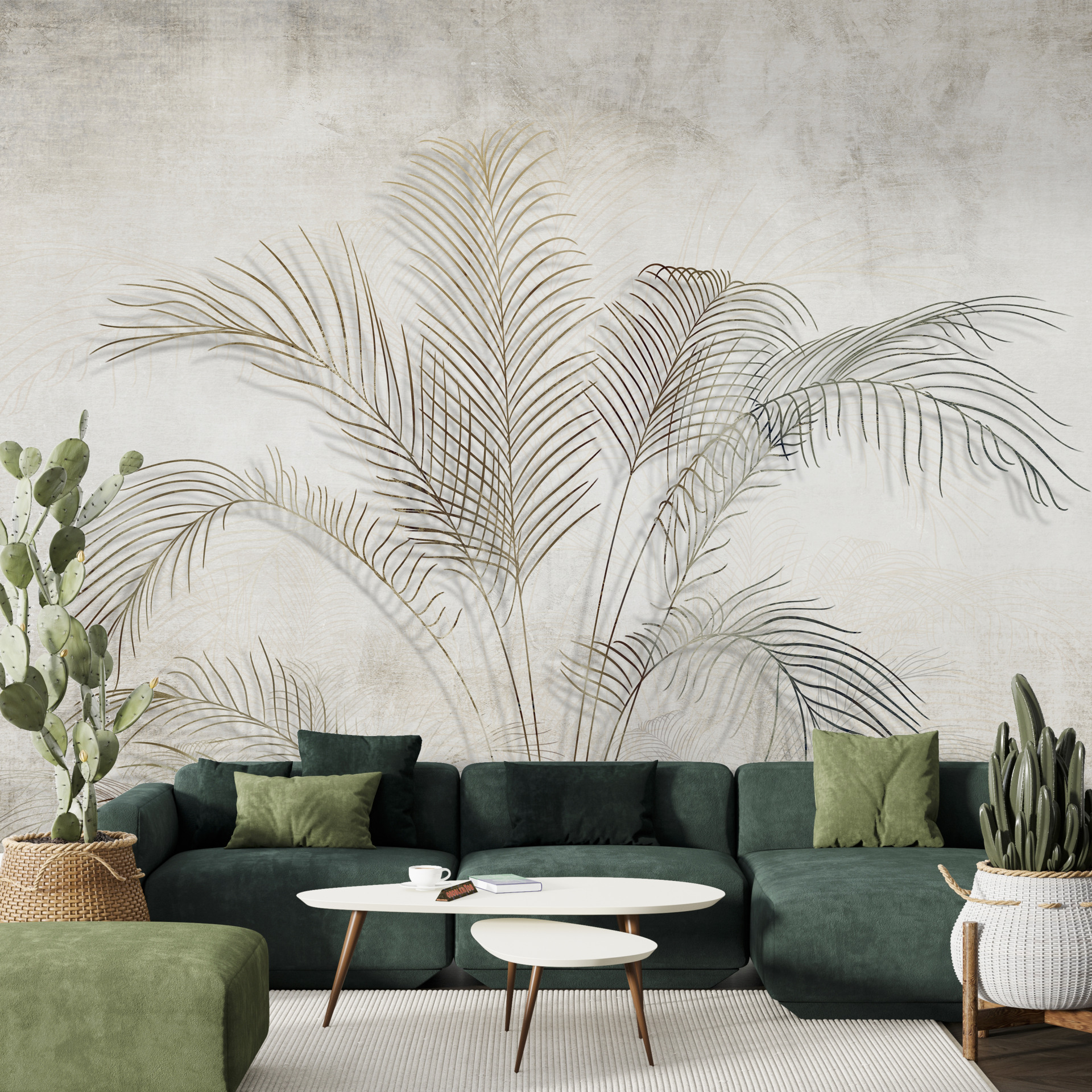 Foto murale Palma në mjegull