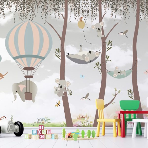 Foto murale Panda në një hamak për fëmijë