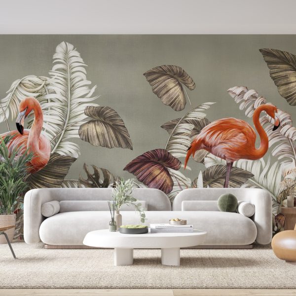 Foto murale Një palë flamingosh