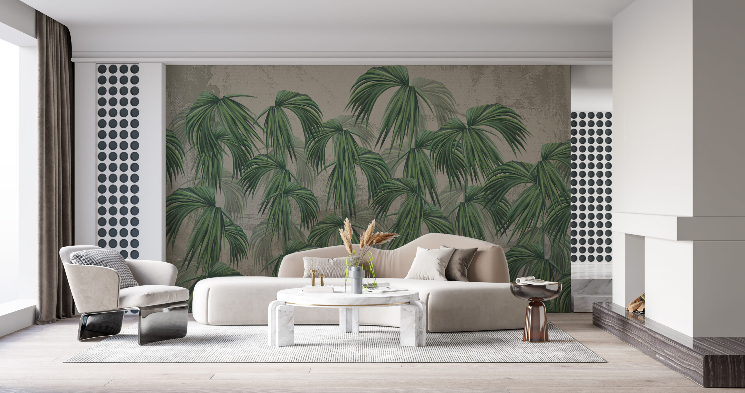 Foto murale Çadra me gjethe tropikale