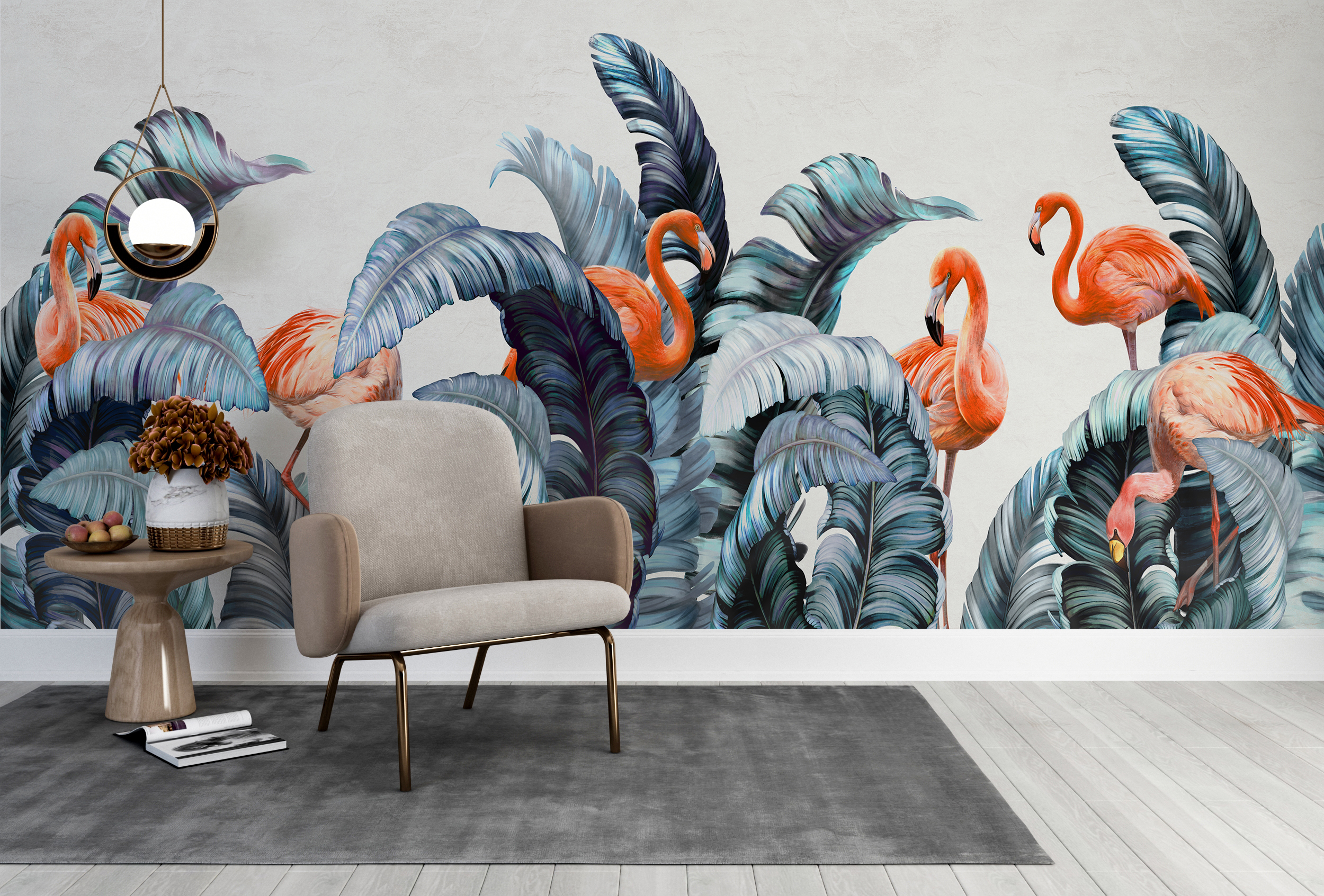 Foto murale Pelikanët në gjethe