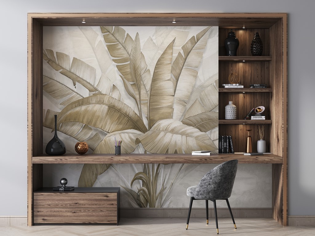 Foto murale Pendë me gjethe bananeje