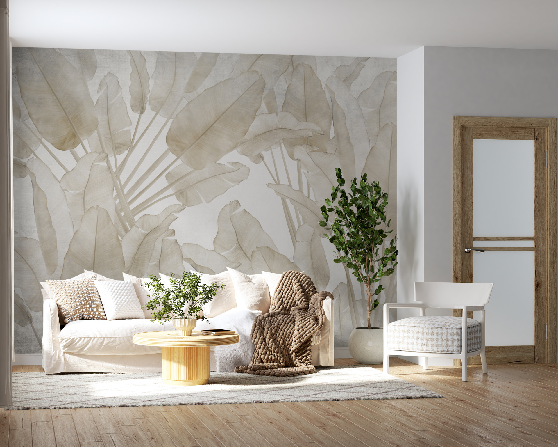 Foto murale Pëllumba me gjethe të ndritshme