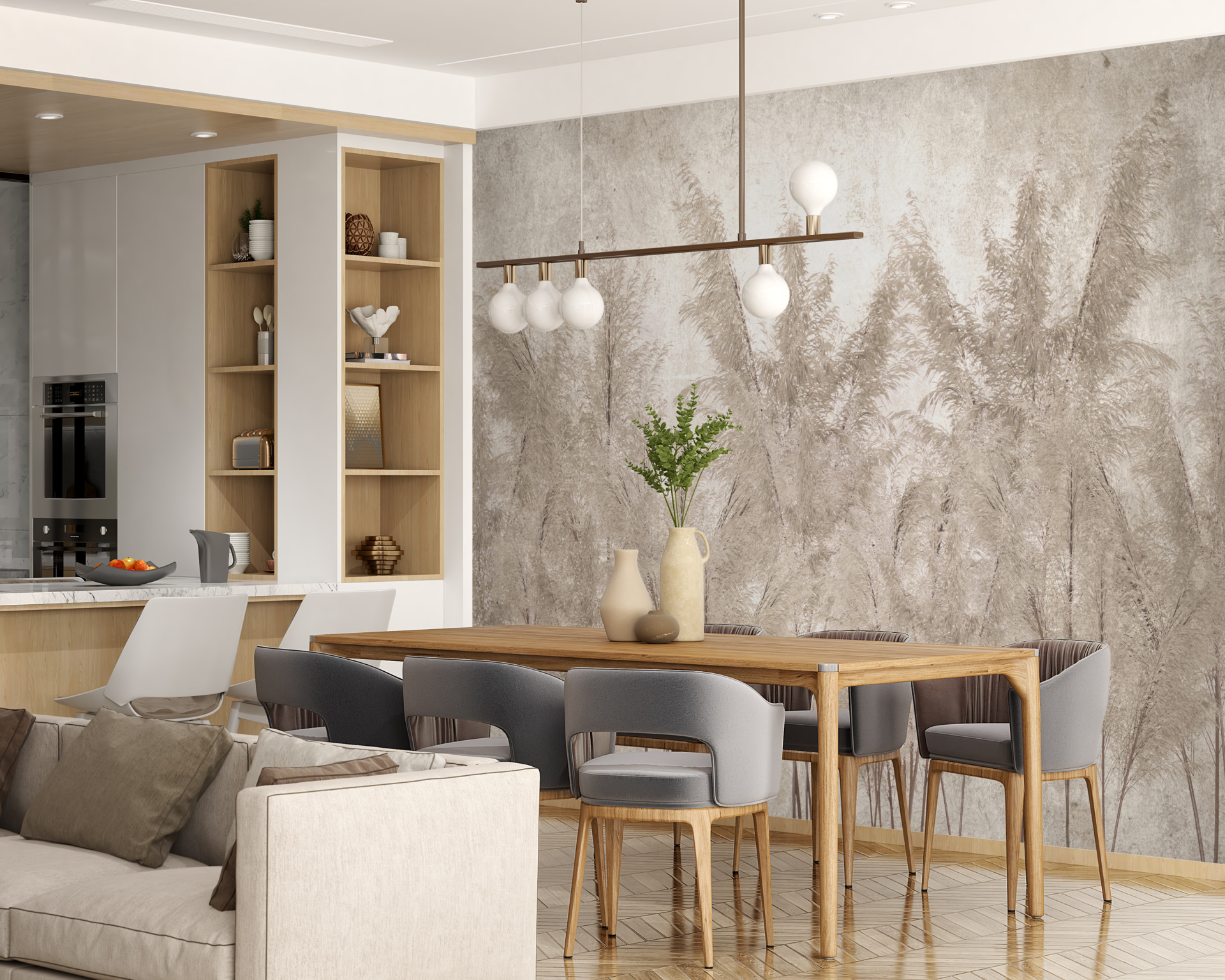 Foto murale Pendë bari në Sepia