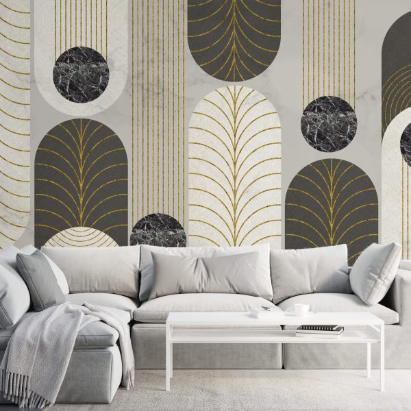 Foto murale Gjysmërretha me ar