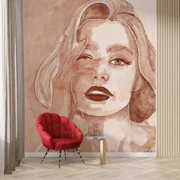 Foto murale Portret i një gruaje në Sepia