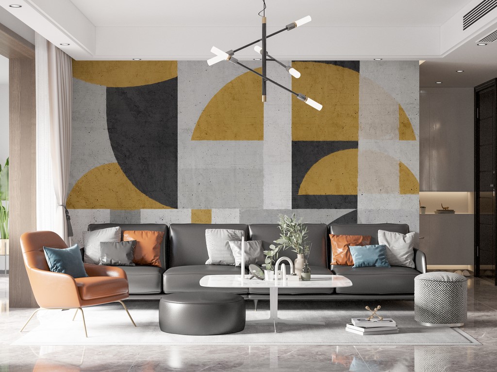 Foto murale Drejtkëndësha dhe gjysmërretha