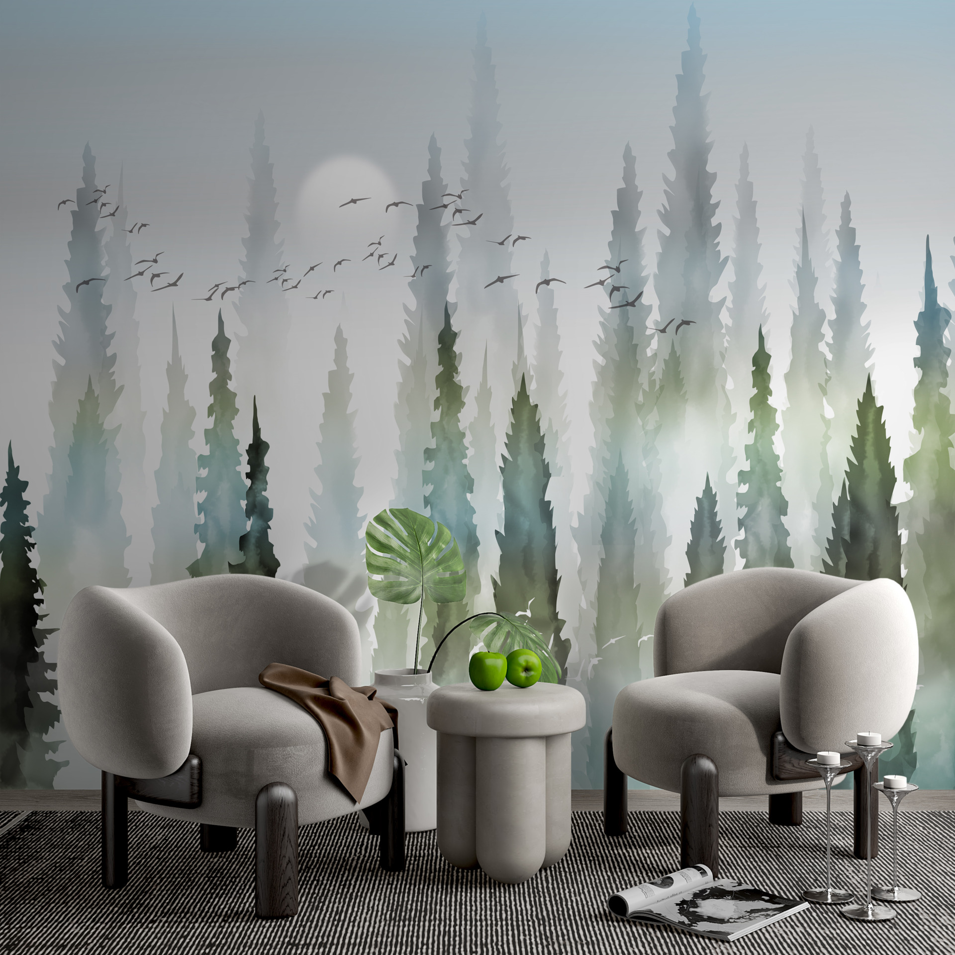 Foto murale Zogjtë në Pyllin e Lartë