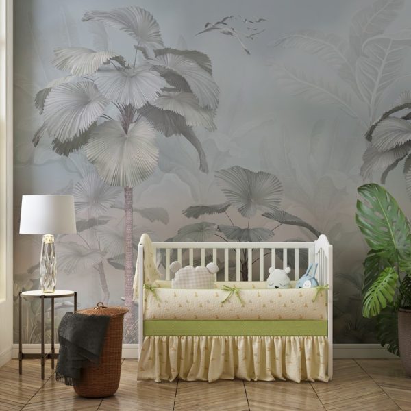 Foto murale Zogjtë midis pendëve të palmave