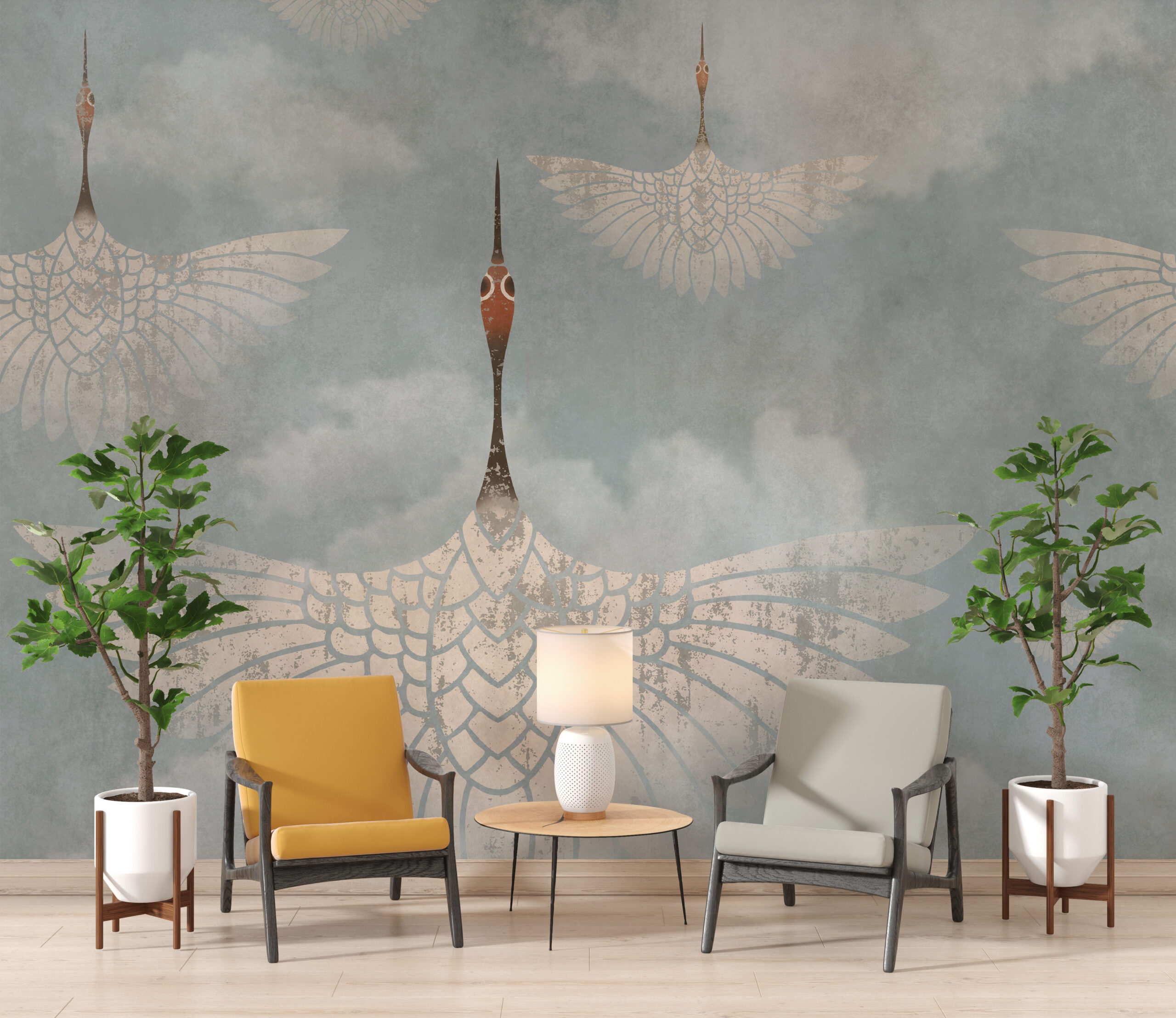 Foto murale Zogjtë në fluturim