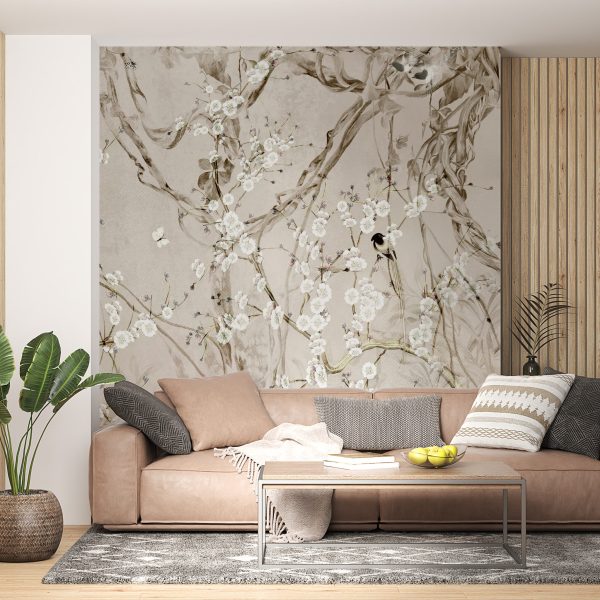 Foto murale Zogjtë midis luleve