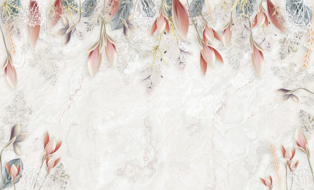 Fototapeta-Rama-z-Rozowych-Lisci_2349113925-1