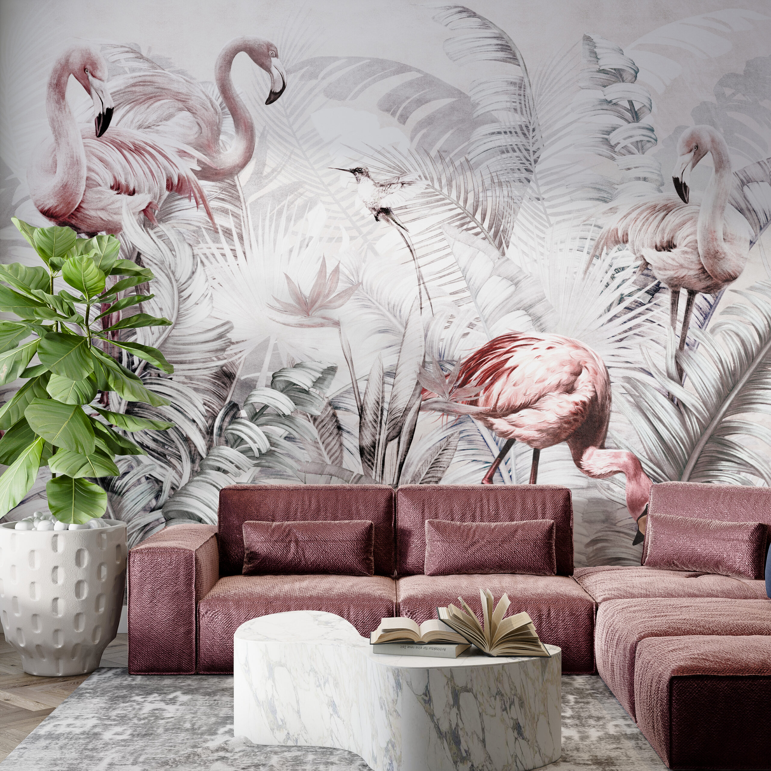 Foto murale Familja Flamingo