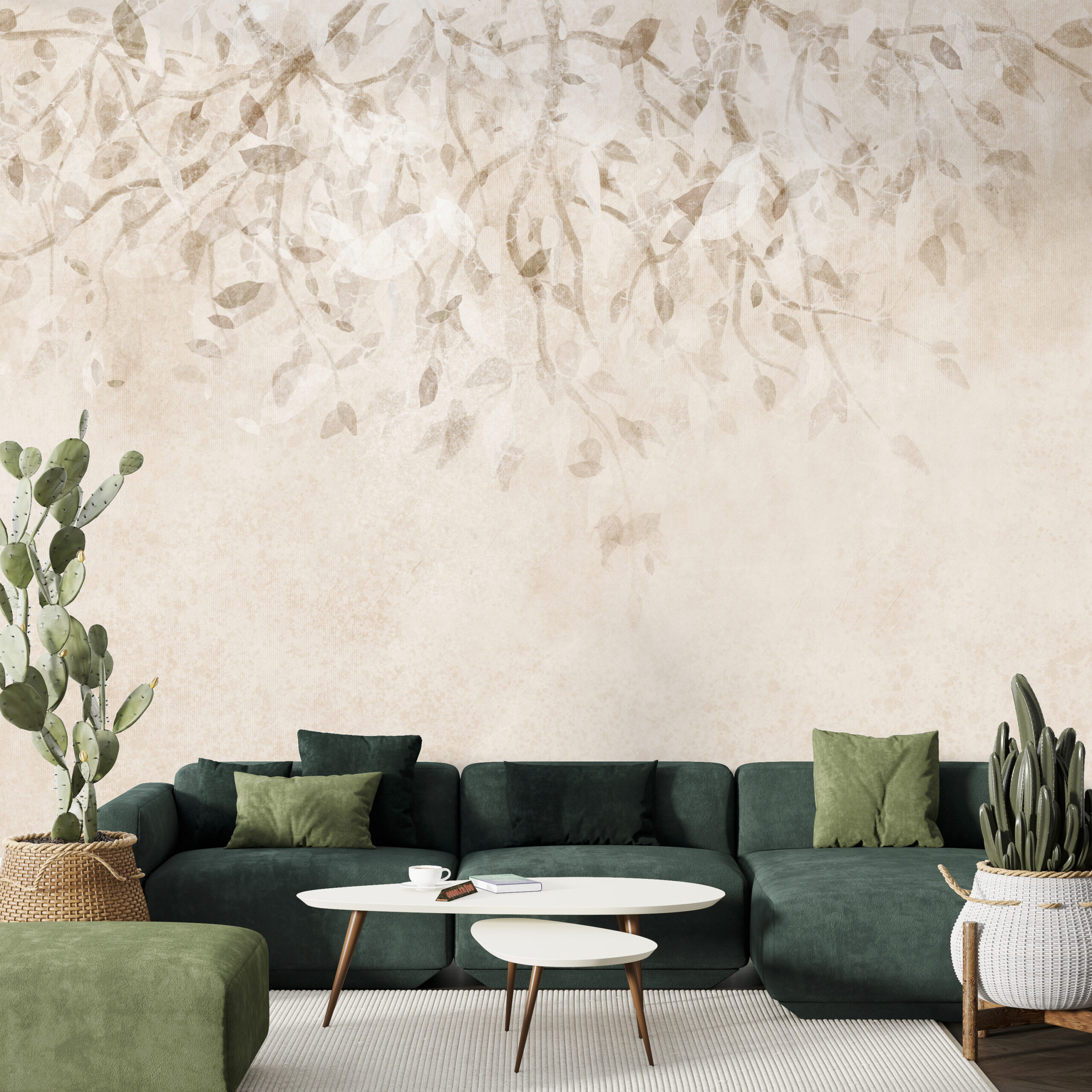 Foto murale Një bimë me ngjyra të ngrohta