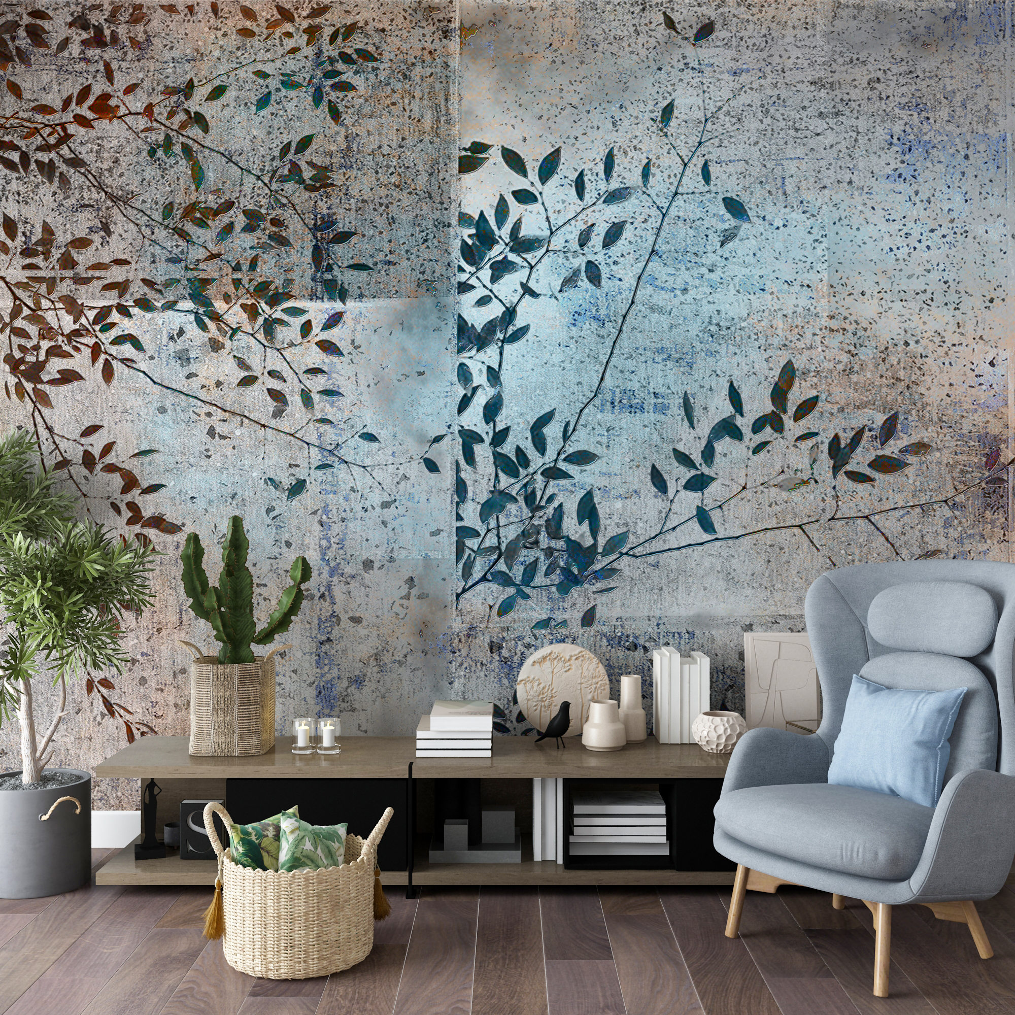 Foto murale Drejtkëndëshat e bimëve