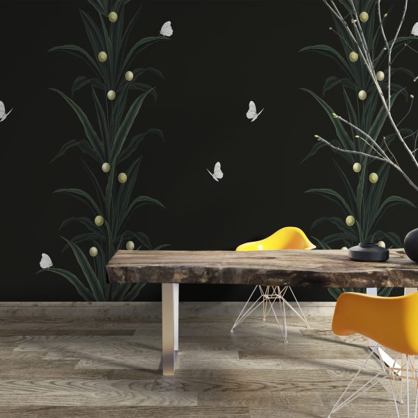 Foto murale Bimë në një sfond të zi