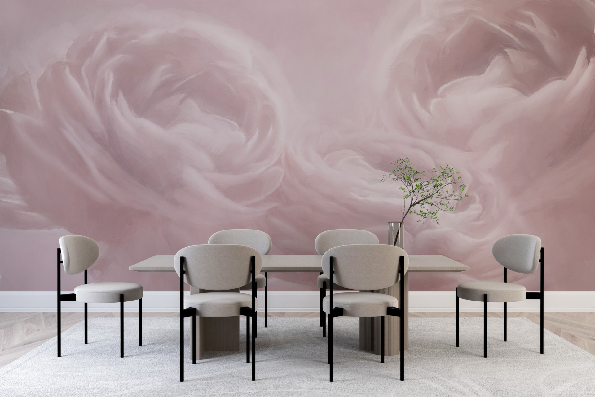 Foto murale Trëndafila në trëndafila