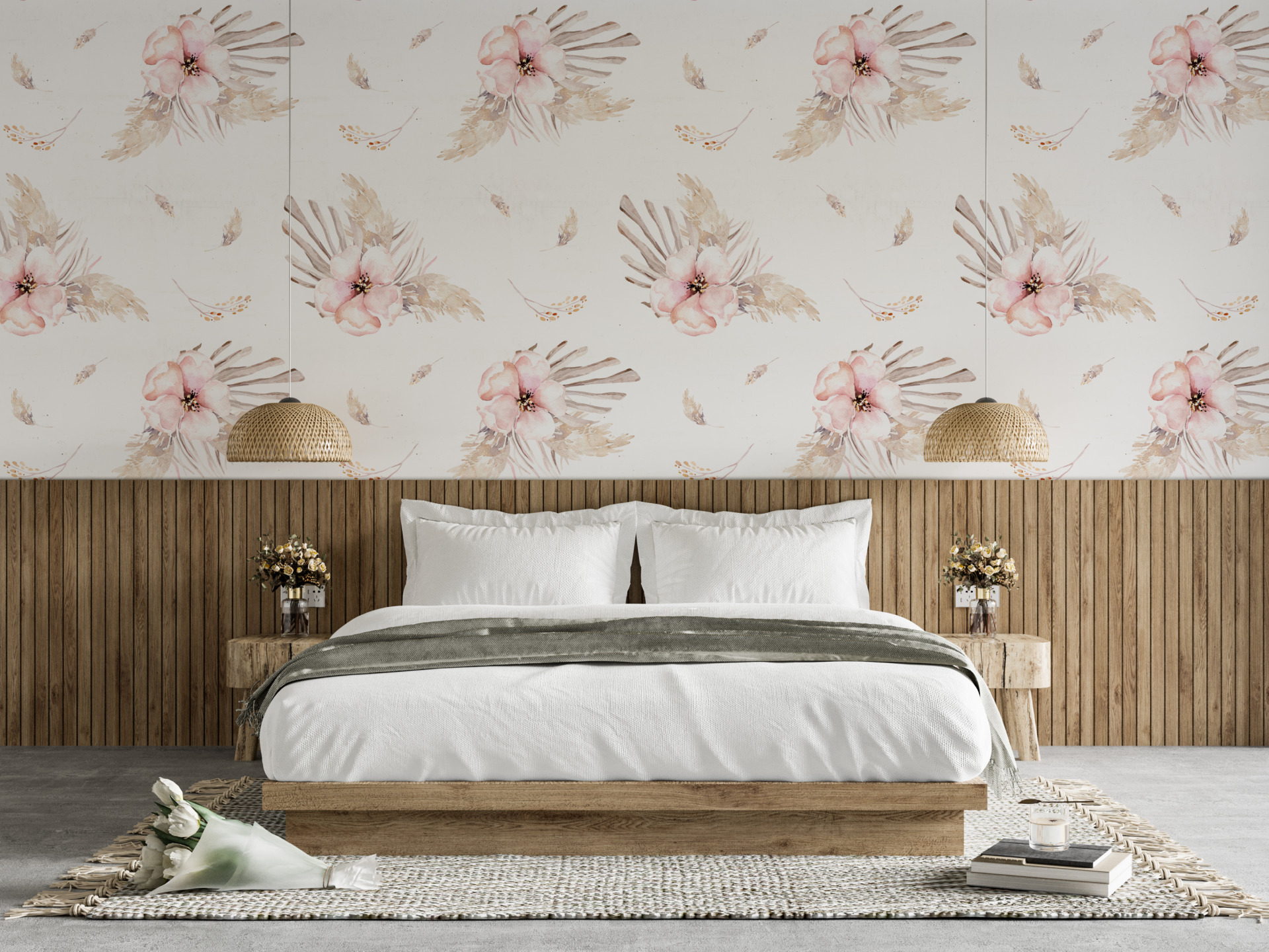 Foto murale Lule të Vogla Rozë