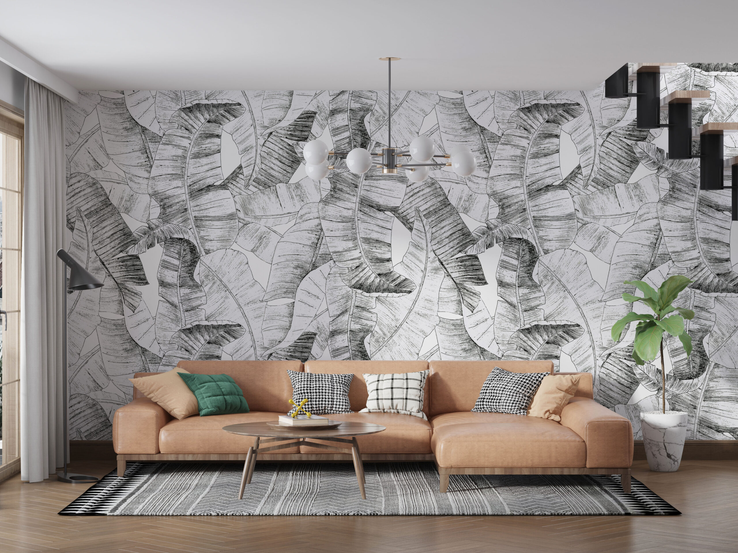 Foto murale Gjethe të vizatuara