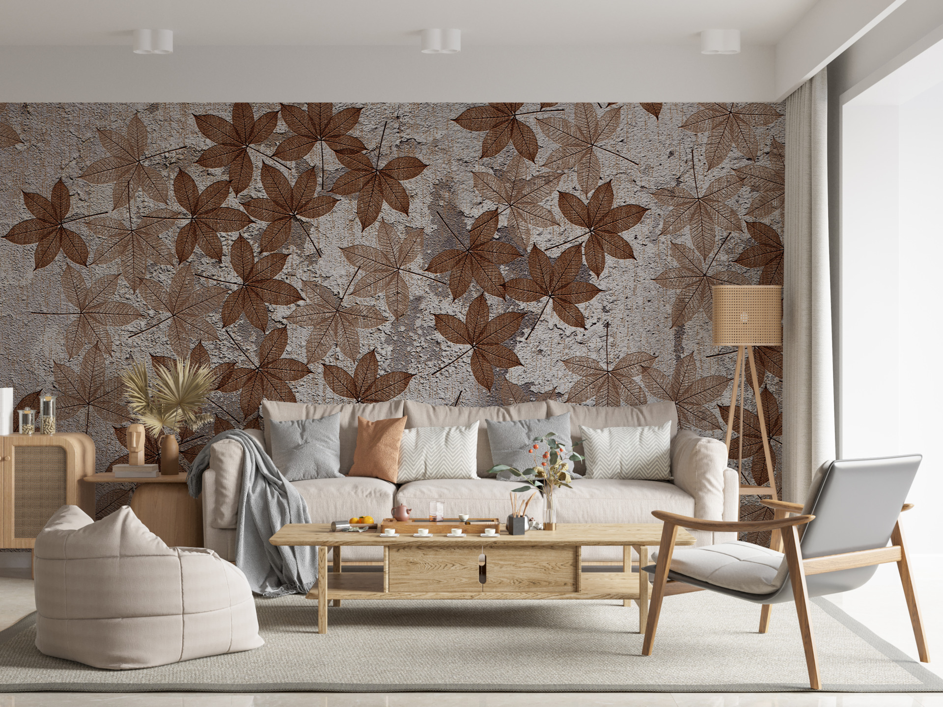 Foto murale Muri i Gjethet e Vogla