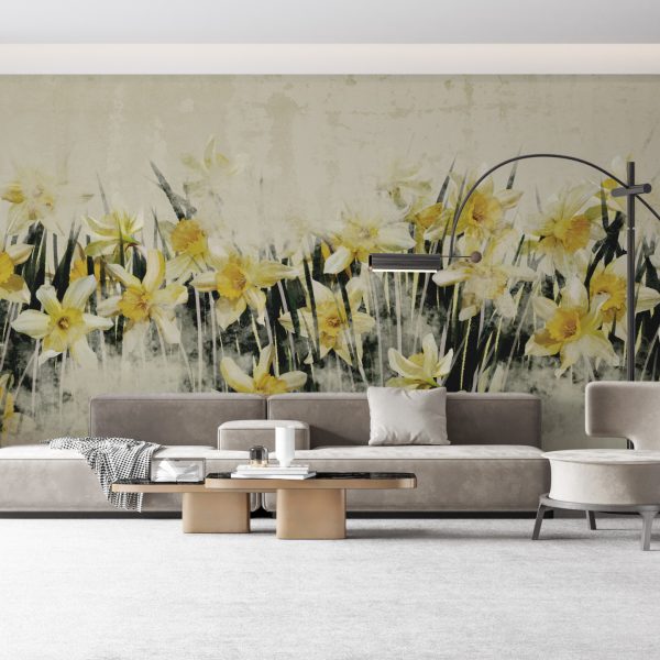 Foto murale Muri i Narcisave të Verdha