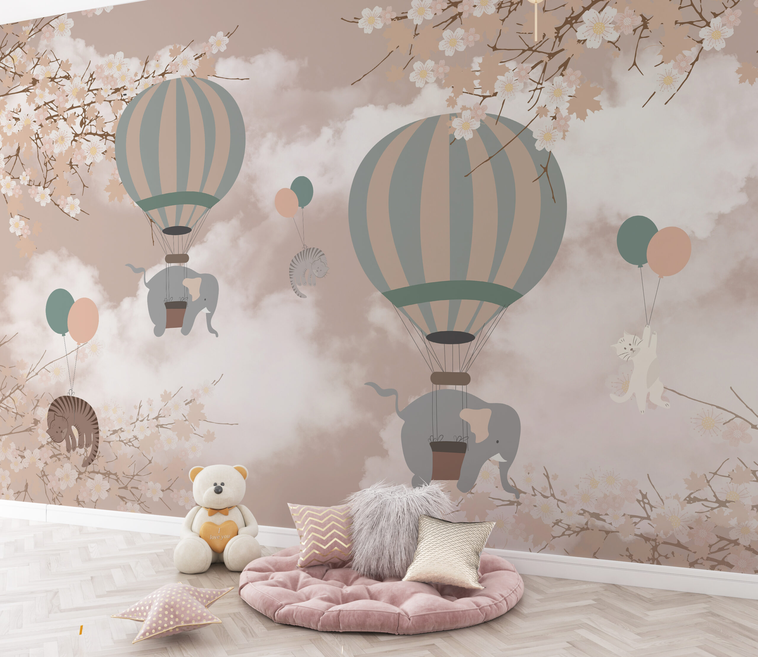 Foto murale Fluturimi i Elefantëve