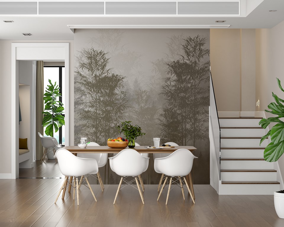 Foto murale Pemë të holla në mjegull