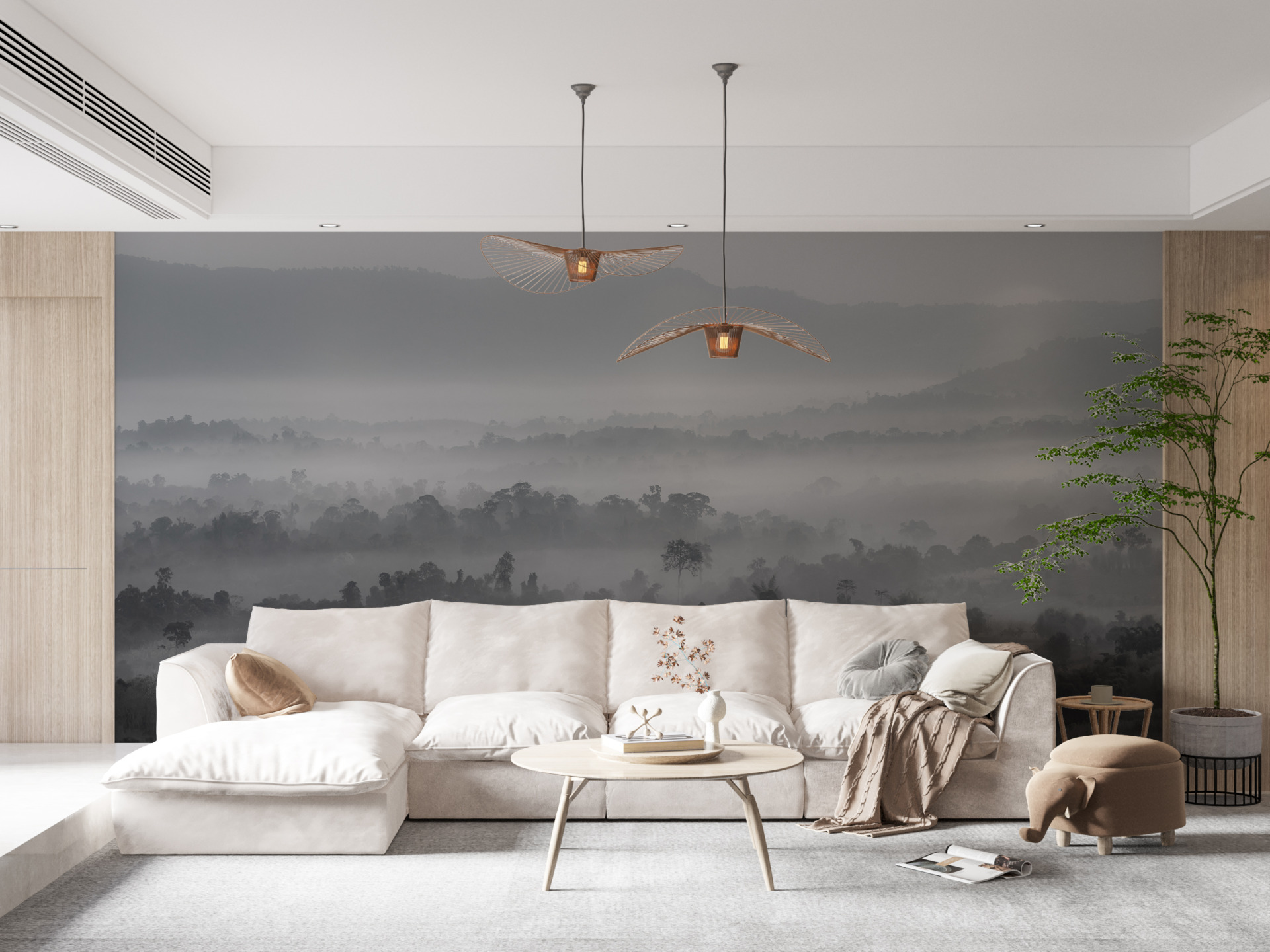 Foto murale Peizazh gri