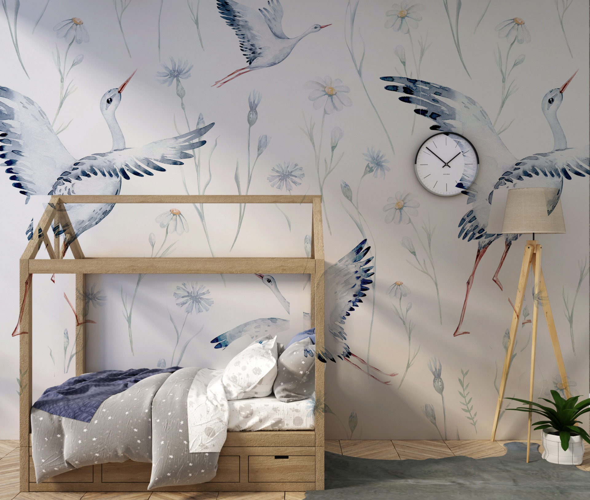 Foto murale Vallëzimi i lejlekëve