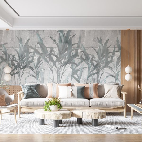 Foto murale Bar tropikal në gri