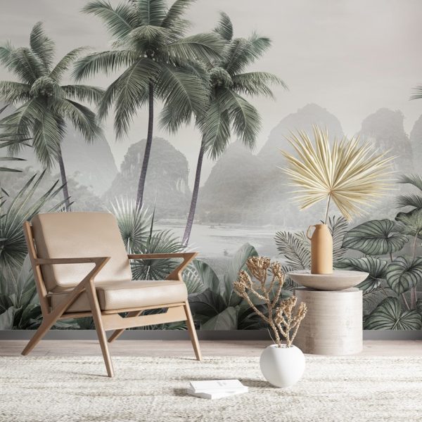 Foto murale Malet Tropikale Pas Mjegullës