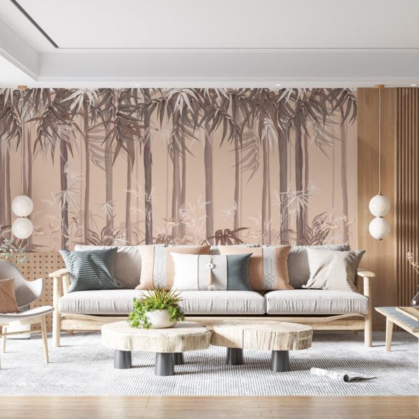 Foto murale Pyll tropikal në ngjyra të ngrohta